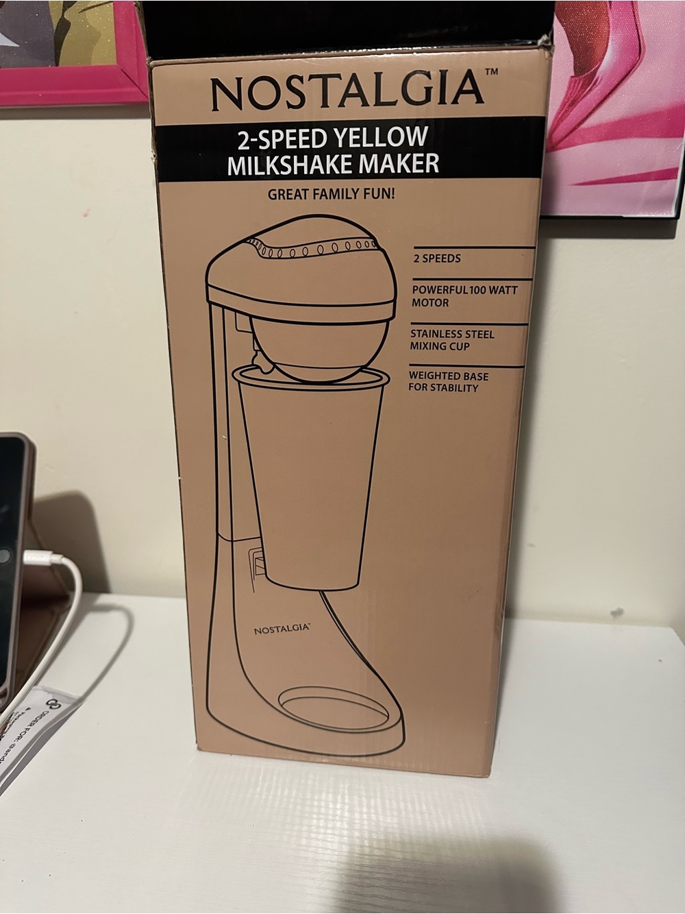 Nostalgia Yellow Milkshake Mixer
